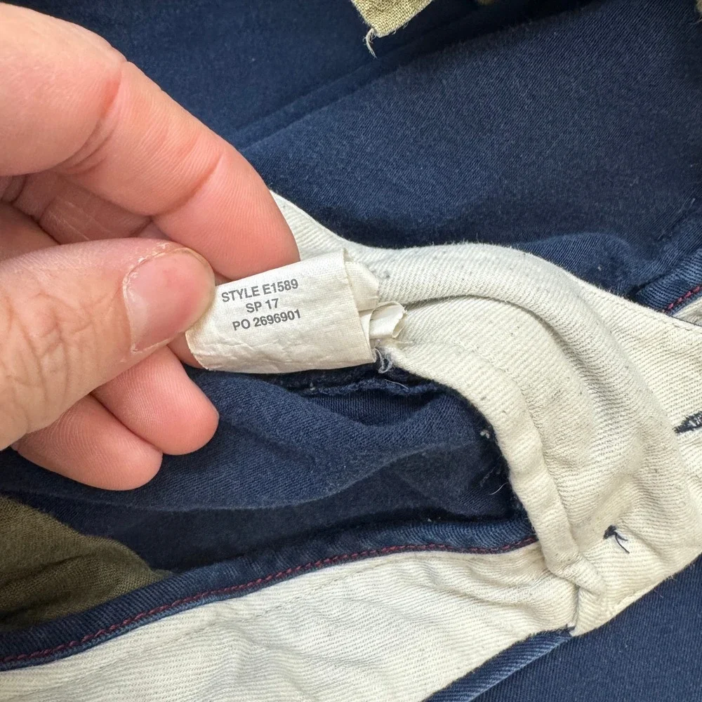 J Crew 484 Pants Mens 33x30 Navy Blue Preppy Classic Workwear
